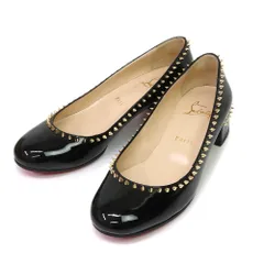 クリスチャンルブタン 3150759 TRELILIANE 30 パンプス パテントレザー ブラック パンプス 靴 #37 24cm ゴールド金具 箱付 Christian Louboutin（美品）
