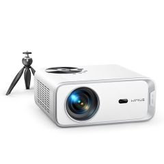WiMiUS Compact Projector with Android TV, Electric Focus, Automatic Keystone Correction, and High Brightness (750 ANSI), Tripod Stand, Wi-Fi 6, Bluetooth 5.2, True 1080P 4K Zoom, Built-in HiFi Speaker, Mobile Phone, b2918746
