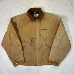 90s Carhartt J01 デトロイトジャケット USA製 ダック地 ブラウン サイズ44 カーハート