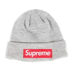 Supreme シュプリーム ビーニー | NEW ERA ボックスロゴ ニット ビーニー (Box Logo Beanie) | ヘザーグレー | ブランド 帽子 ニットキャップ | コラボ 別注【メンズ】【中古】