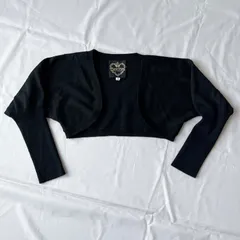 美品 mezzo piano メゾピアノ ボレロ　カーディガン ブラック サイズＬ　130～140　カジュアル フォーマル 発表会 結婚式