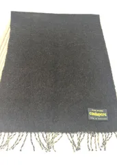 【100％ピュアカシミヤ】マフラー スコットランド製 リバーシブル 茶×黒