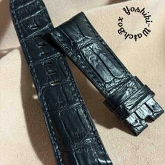 cro-1831 クロコダイル 腕時計ベルトブラック ラグ幅18mm cro-2023 クロコダイル 腕時計ベルト ブラック (ラグ幅26 mm