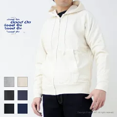 [30%OFF] グッドオン Good On ラグランジップスウェットパーカー GOBW-502 メンズ 日本製 無地
