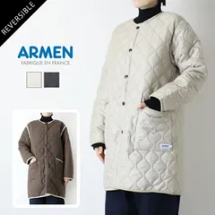 [30%OFF] アーメン ARMEN ポリエステル×フリース リバーシブルオーバーサイズノーカラーコート NAM2555 アウター ロング レディース 2025秋冬 [返品・交換不可]