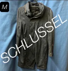 【必見！！】SCHLUSSEL フード付　ロングコート メンズ  ネイビーのサムネイル