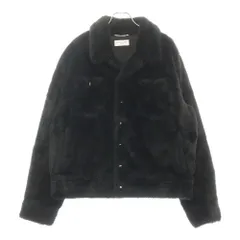 SAINT LAURENT PARIS (サンローランパリ) 23AW ANIMAL FREE FUR SHORT DENIM JACKET フェイクファーショートジャケット ブラック 713737 Y4F86のサムネイル