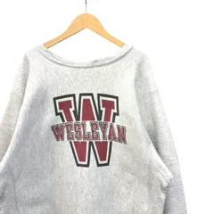 80s ビンテージ チャンピオン リバースウィーブ 染み込みプリント スウェット  XL グレー USA製 80年代 vintage アメリカ製 トリコタグ