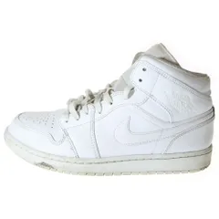 NIKE (ナイキ) AIR JORDAN 1 MID エアジョーダン 1 ミッドカットスニーカー ホワイト US10/28cm 554724-136