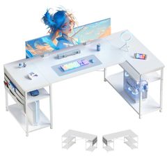 新品未開封】YeTom pcデスク収納袋付き L字型 収納ラック付き - メルカリ