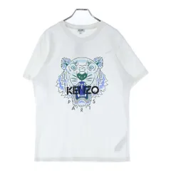 KENZO (ケンゾー) タイガーロゴプリント クルーネック半袖Tシャツ カットソー ホワイト F955TS0504YA