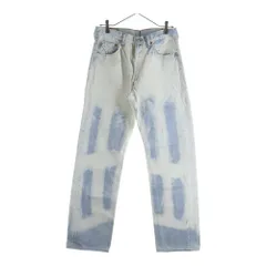 Levi's (リーバイス) 00S VINTAGE 501 ペイント加工 両面スモールe ボタン裏359 ボタンフライストレートデニムパンツ ジーンズ インディゴ 501-01
