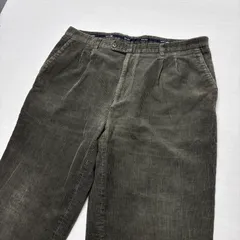 BRICE 太畝 コーデュロイパンツ ツータック オリーブグレー 52 XL W36 ワイドパンツ ユーロ古着 ヨーロッパ ヴィンテージ 90s フレンチワーク トラッド プレッピー メンズ ゆるだぼ オーバーサイズ 極太 バギーパンツ【5072ST】
