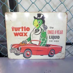 メタルサイン Turtle Wax タートルワックス ブリキ看板 カーケア 企業 ロゴ 看板 装飾 雑貨 アメリカン雑貨