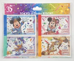 東京ディズニーリゾート メモ4個セット TDR35周年 Happiest Celebration! チケット柄 35周年