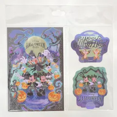 東京ディズニーリゾート ポストカード ステッカー DISNEY HALLOWEEN ミッキー&ミニー(黒黄緑) 2025