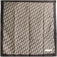 クリスチャンディオール スカーフ トロッター柄 ベージュ ブラウン 中古