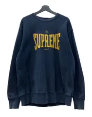 シュプリーム SUPREME 90s 00s Logo Crewneck Sweat ロゴ クルーネック スウェット トレーナー 裏起毛 紺 スウェット プリント ネイビー XLサイズ 104MT-2546