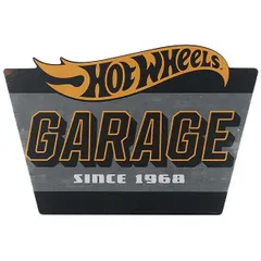 ダイカット メタルサイン Mattel Hot Wheels Garage ホットウィール ブリキ看板 ロゴ 車 玩具 看板 装飾 雑貨 アメリカン雑貨