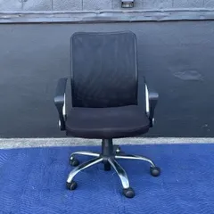 【直接引き取り可】サンワサプライ オフィスチェアー 黒 SNC-NET16ABK sanwa supply メッシュOAチェア ゲーミング ブラック 肘あて ひじ掛け アームレスト