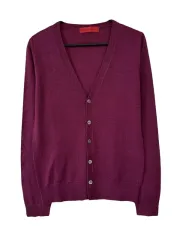 XS SUPER HAKKA ウール100% Vネックカーディガン