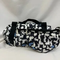 K【レスポートサック】LeSportsac うさぎ柄 ボストンバッグ トートバッグ 大容量 ポーチ付き お出かけ 旅行