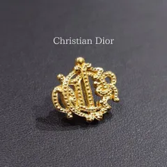 ヴィンテージ Christian Dior CD クリスチャン ディオール エンブレム ロゴ ピンブローチ ピンバッジ ゴールド