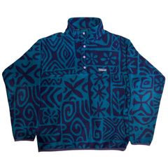 美品 90s パタゴニア アイランドブロック スナップT Mサイズ 総柄 