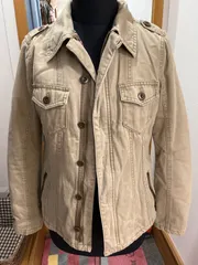 【美品】LEVI’S LADY STYLE ミリタリー風ジャケット Mサイズ 裏地チェック柄