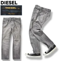 【廃盤】 ルーマニア製 ディーゼル DIESEL ブラックゴールド Black Gold ストレート デニム パンツ ジーンズ ジーパン Gパン ジップアップ 5ポケット 29 グレー ストリート Y2K メンズ