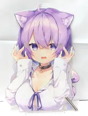 【中古】猫又おかゆ BIGメガネ置きアクリルスタンド   ホロライブ 活動3周年記念