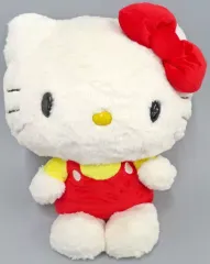 【中古】ぬいぐるみ ハローキティ メガジャンボレッドオーバーオールぬいぐるみ 「ハローキティ」