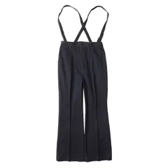 【新品】Adam et Rope アダムエロペ パンツ サイズ:M / 25SS WEB限定 シーズンレス  サスペンダー付き 2Way ハイウエスト セミフレア パンツ (GMS-25090) / ネイビー 紺 / ボトムス ズボン【メンズ】