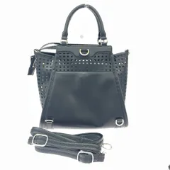 PELLE BORSA ペレボルサ 2WAYバッグ/アンミカ  パンチングレザー    ブラック レディース / 240001178228