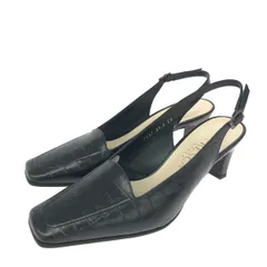 Fresca (銀座ﾖｼﾉﾔ) フレスカ バックストラップパンプス 表記サイズ:23.0cm クロコ型押し/レザー    ブラック レディース / 240001183604