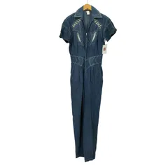 ユーズドフルギ USED古着 {{IIF}} デニムステッチ S/S オーバーオール Y2K レディース 表記無 