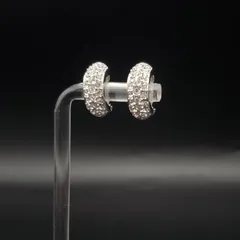 SWAROVSKI スワロフスキー イヤリング パヴェ フープ クリスタル ラインストーン シルバーカラー 上品 きらきら ギフト プレゼント 贈り物