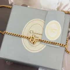 【箱付き】【未使用品】クリスチャンディオール ネックレス CDロゴ ゴールド 喜平チェーン レディース アクセサリー Christian Dior Vintage Necklace Choker Gold Logo Accessories 22325