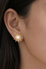 ピアス　両耳用　レディース　ゴールドアクセサリー　ステンレス　パール　二連ネックレス　記念日　誕生日　クリスマス　プレゼント　パーティー