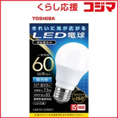 【 新品 未開封 】 東芝 ＬＥＤ電球 全方向 昼光色 ６０Ｗ形相当 LDA7D-G/60V1 未使用 送料無料
