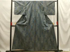 平和屋着物■本場大島紬　7マルキ　幾何学文　正絹　逸品　AABE6220sx