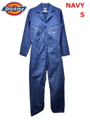 美品 ディッキーズ 長袖ツナギ ネイビー S Dickies ジャンプスーツ オールインワン 作業着 48799DN