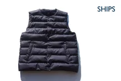 【中古】シップス｜SHIPS Colors ノーカラーダウンベスト