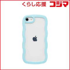 【 新品 未開封 】 HAMEE iPhone SE 第3世代/第2世代/8/7専用 ULTRA FINE Wavy Frame iPhoneケース ブルー 661-0537-053675 未使用 送料無料