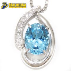 天然 スイスブルートパーズ 57.83ct シルバー925製 ネックレス 鑑別書 