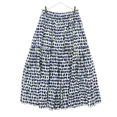 美品 IENA イエナ ドット柄 ロング丈 スカート 36 ホワイト レディース 古着