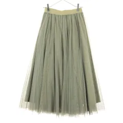 Spick and Span スピックアンドスパン ロング丈 レーススカート 36 グレー レディース 古着