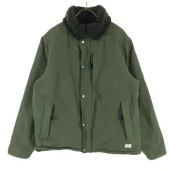 gymmaster ジムマスター リバーシブル ボア ワンポイントロゴ 長袖 ジャケット M カーキ メンズ 古着