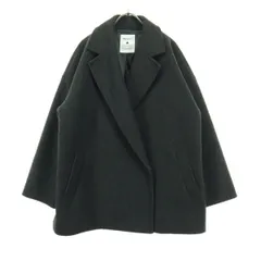 美品 niko and... ニコアンド 長袖 ショート丈 チェスターコート F ブラック レディース 古着