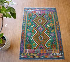 アフガニスタン手織り絨毯 ガズニ 120×77cm アフガン絨毯 トライバル